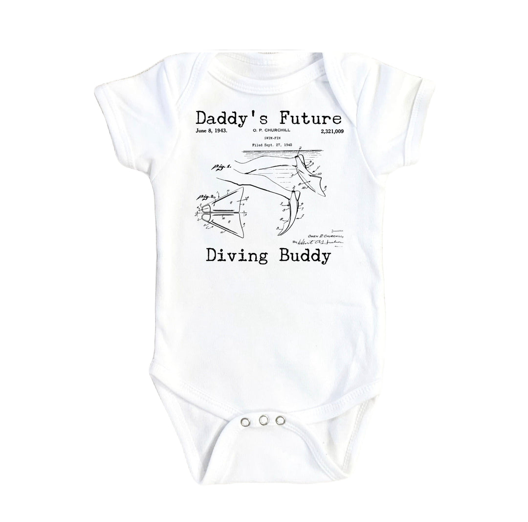 Scuba Diving Patent - Baby Boy Girl Clothes Infant Bodysuit Funny Cute Newborn Onesie