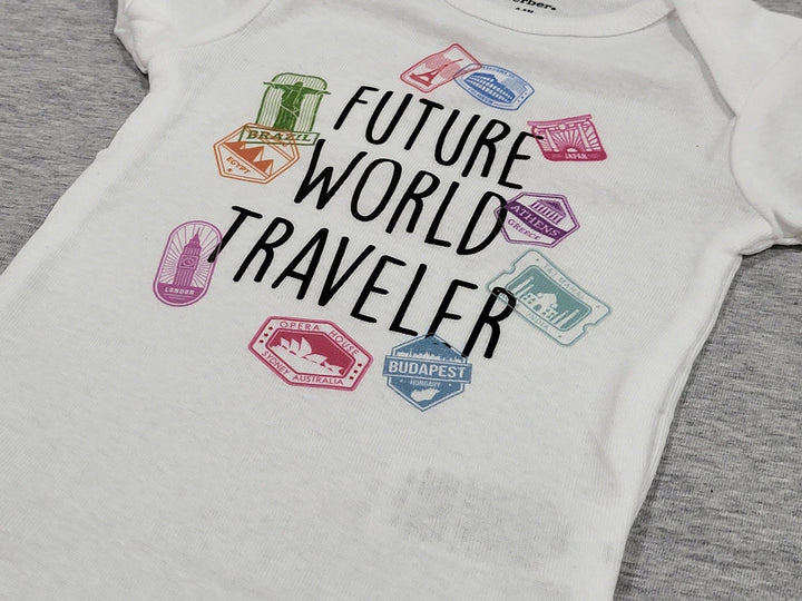 Traveler Stamps - Baby Boy Girl Clothes Infant Bodysuit Funny Cute Newborn Onesie