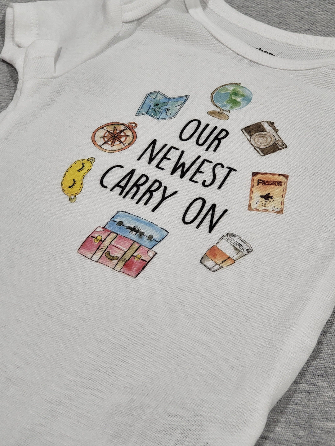 Travel Carry On - Baby Boy Girl Clothes Infant Bodysuit Funny Cute Newborn 1B Onesie