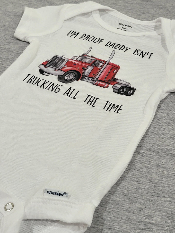 Trucker Red Proof - Baby Boy Girl Clothes Infant Bodysuit Funny Cute Newborn Onesie