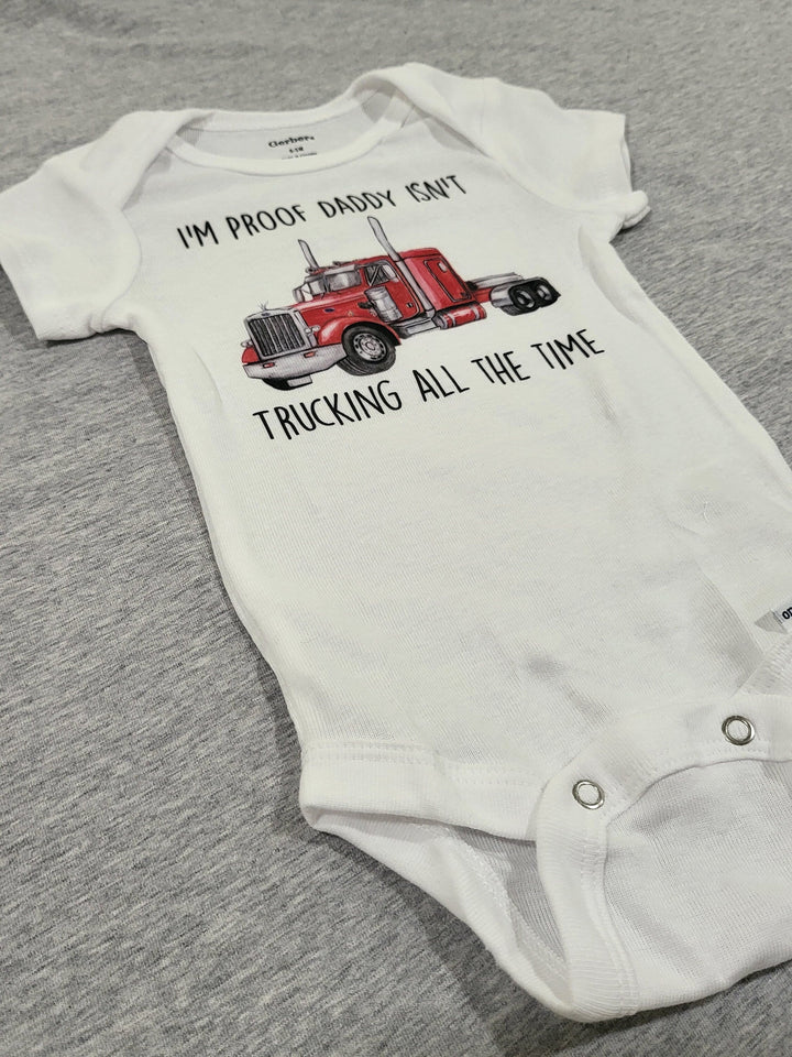 Trucker Red Proof - Baby Boy Girl Clothes Infant Bodysuit Funny Cute Newborn Onesie