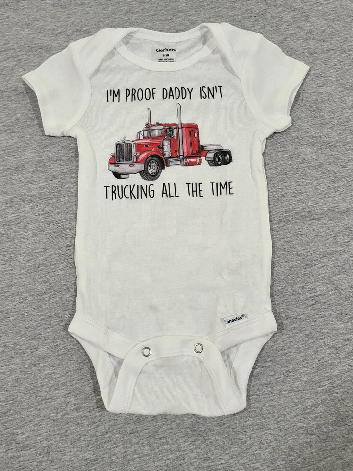 Trucker Red Proof - Baby Boy Girl Clothes Infant Bodysuit Funny Cute Newborn Onesie