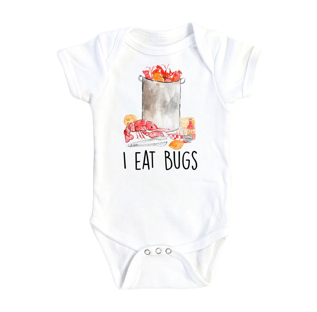 I Eat Bugs Crawfish - Baby Boy Girl Clothes Infant Bodysuit Funny Cute Newborn Onesie