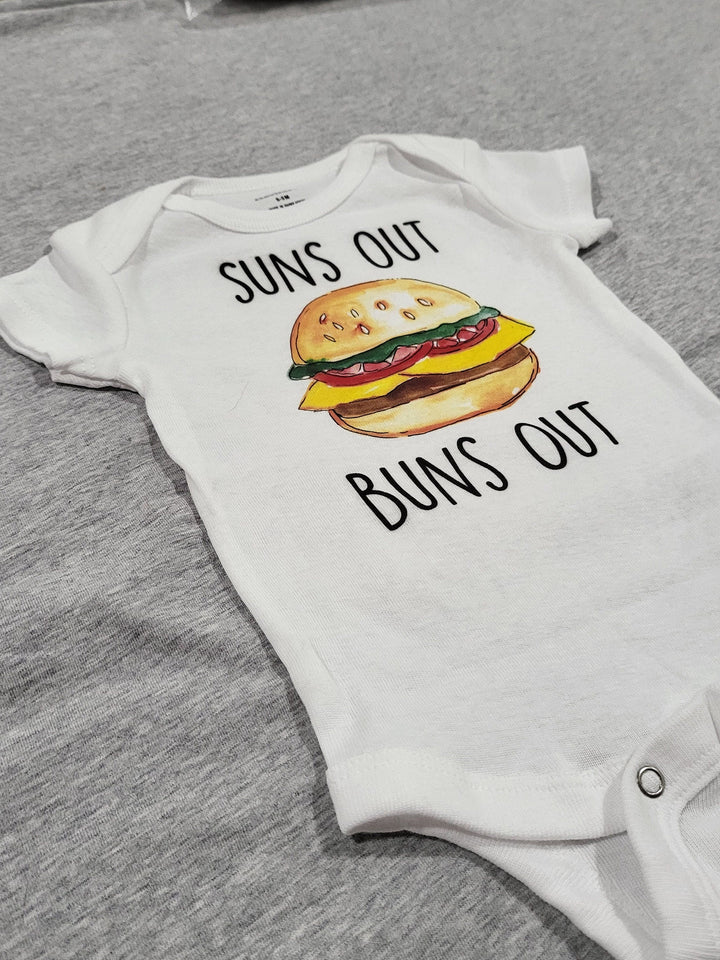 Burger Bbq - Baby Boy Girl Clothes Infant Bodysuit Funny Cute Newborn Onesie