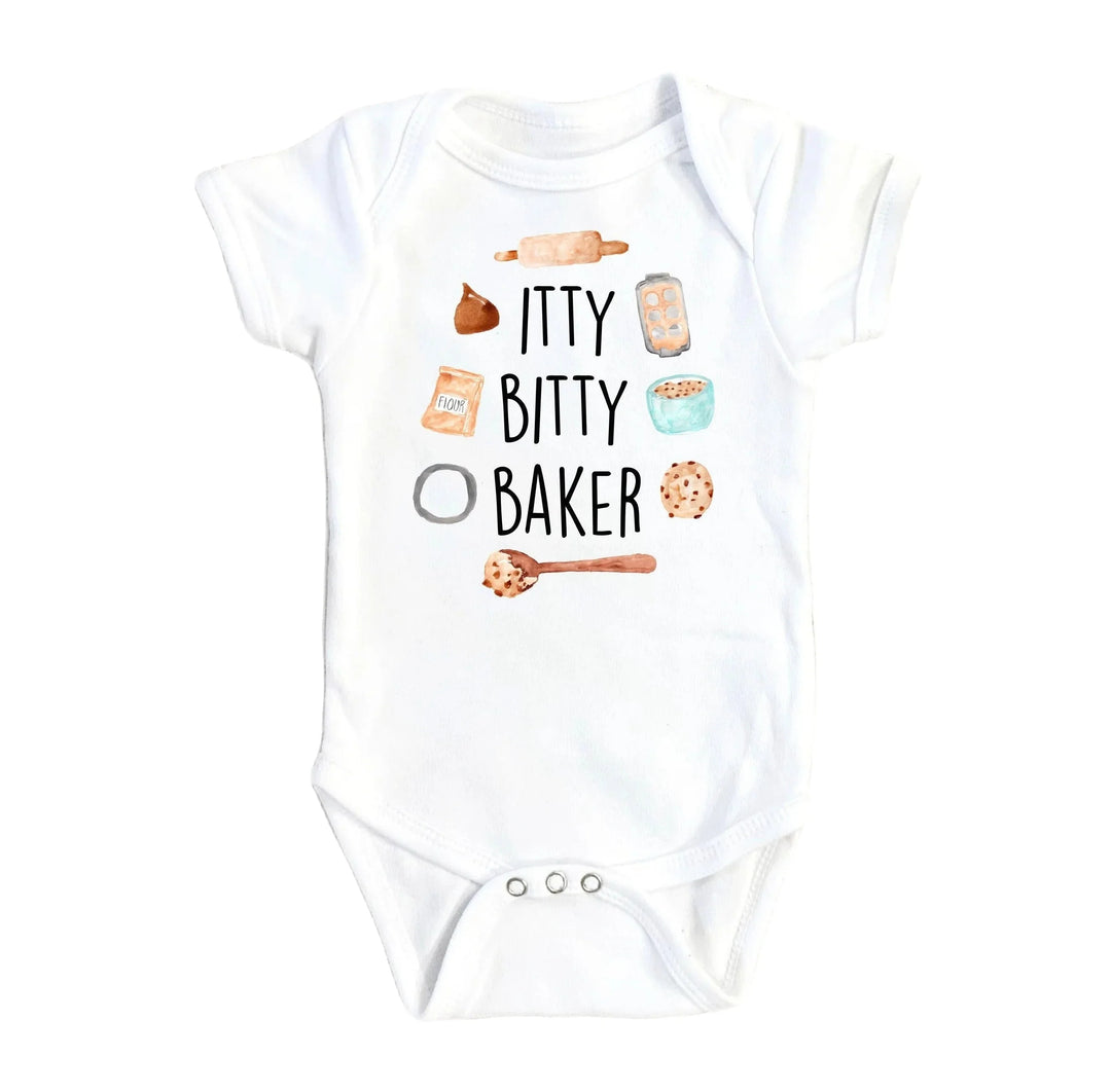 Itty Bitty Baker - Baby Boy Girl Clothes Infant Bodysuit Funny Cute Newborn Onesie