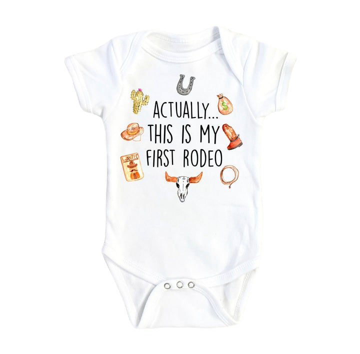 First Rodeo 1 - Baby Boy Girl Clothes Infant Bodysuit Funny Cute Newborn Onesie