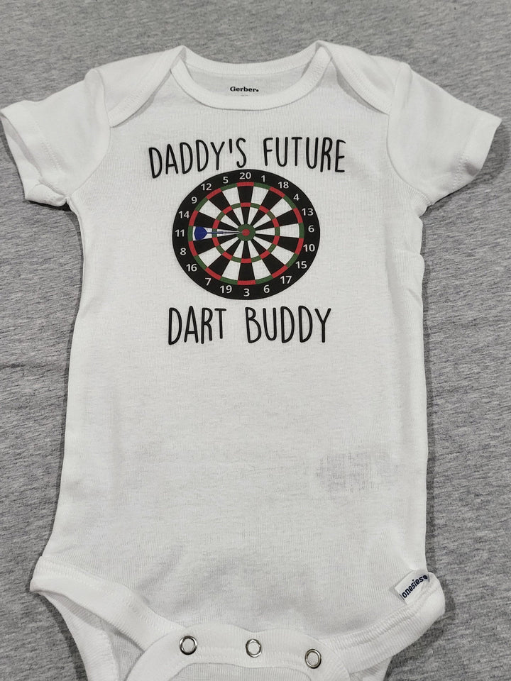 Darts Buddy - Baby Boy Girl Clothes Infant Bodysuit Funny Cute Newborn Onesie