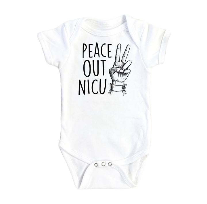 Nicu Peace Out - Baby Boy Girl Clothes Infant Bodysuit Funny Cute Newborn Onesie