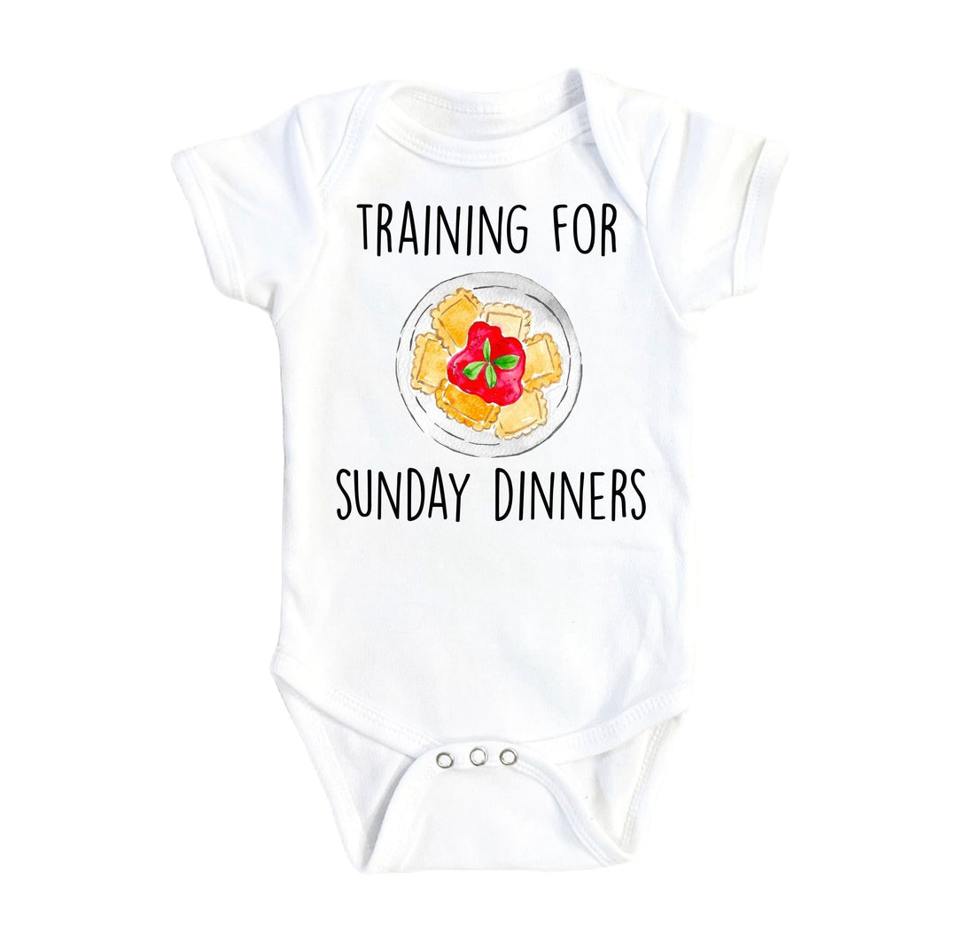 Italian Sunday Dinner- Baby Boy Girl Clothes Infant Bodysuit Funny Cute Newborn 1C Onesie