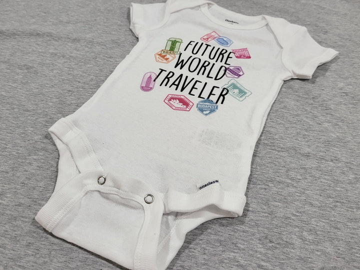 Traveler Stamps - Baby Boy Girl Clothes Infant Bodysuit Funny Cute Newborn Onesie