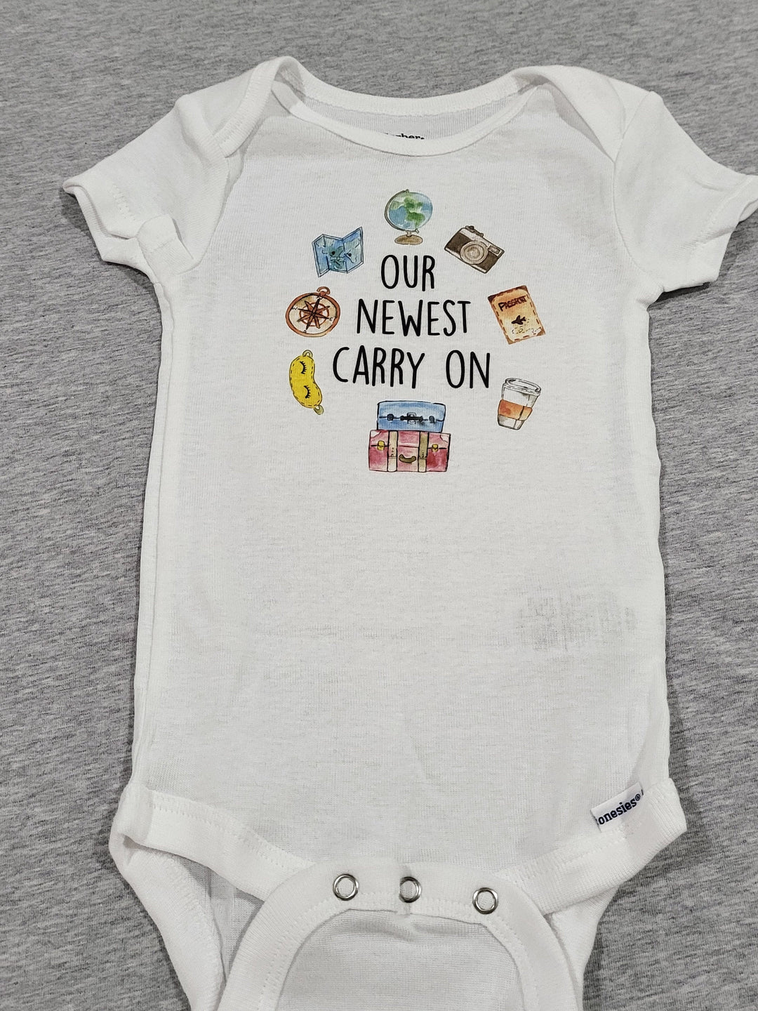 Travel Carry On - Baby Boy Girl Clothes Infant Bodysuit Funny Cute Newborn 1B Onesie