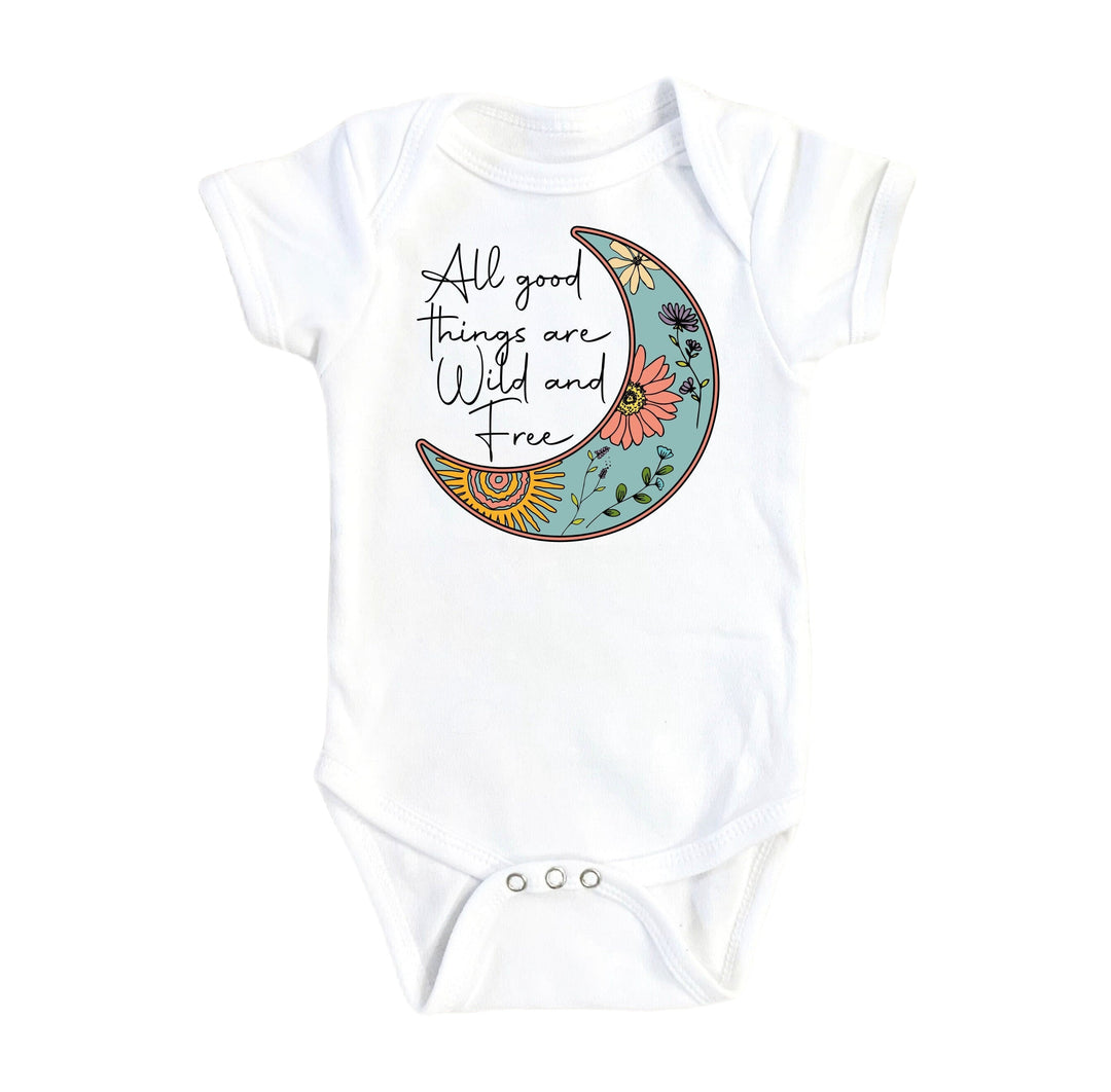 Moon Child Hippie - Baby Boy Girl Clothes Infant Bodysuit Funny Cute Newborn Onesie