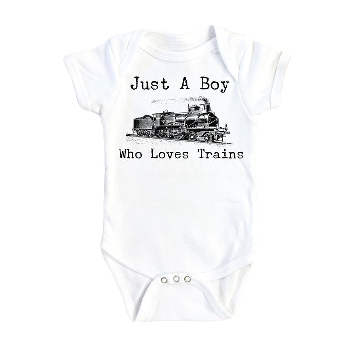 Train Love Boy - Baby Girl Clothes Infant Bodysuit Funny Cute Newborn Onesie