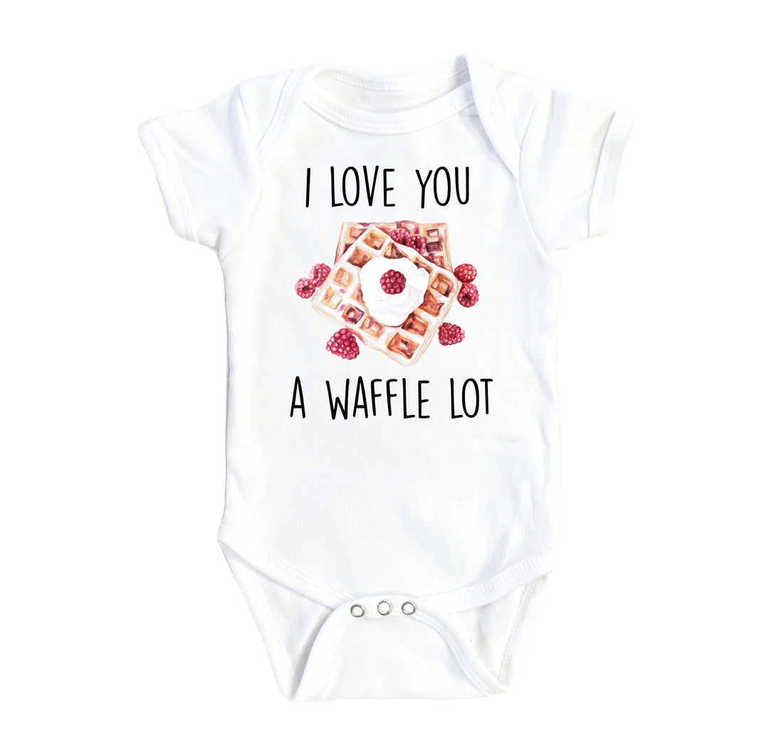 Waffle Love Red - Baby Boy Girl Clothes Infant Bodysuit Funny Cute Newborn Onesie