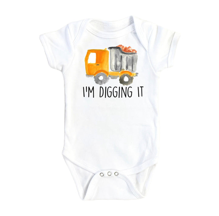 Construction Dig 2 - Baby Boy Girl Clothes Infant Bodysuit Funny Cute Newborn Onesie