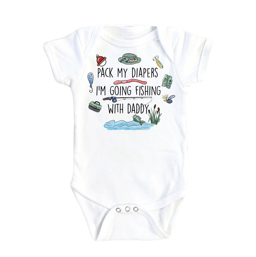 Fishing Diapers 2 - Baby Boy Girl Clothes Infant Bodysuit Funny Cute Newborn Onesie