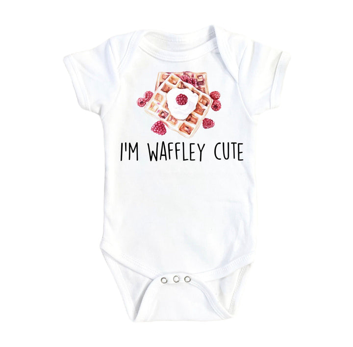 Waffle Cute Red - Baby Boy Girl Clothes Infant Bodysuit Funny Newborn Onesie