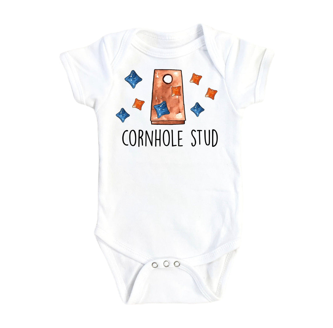 Cornhole Stud - Baby Boy Girl Clothes Infant Bodysuit Funny Cute Newborn Onesie