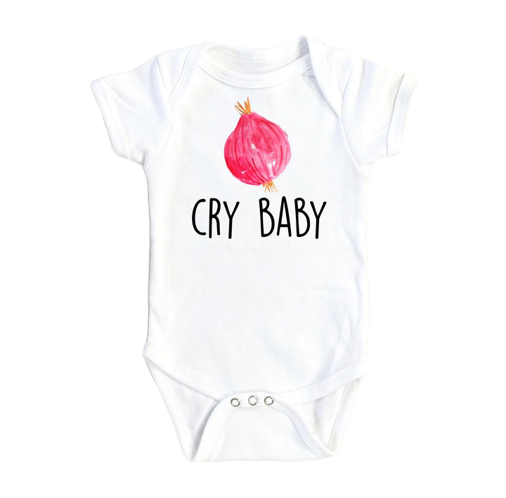 Onion Cry - Baby Boy Girl Clothes Infant Bodysuit Funny Cute Newborn 1A Onesie