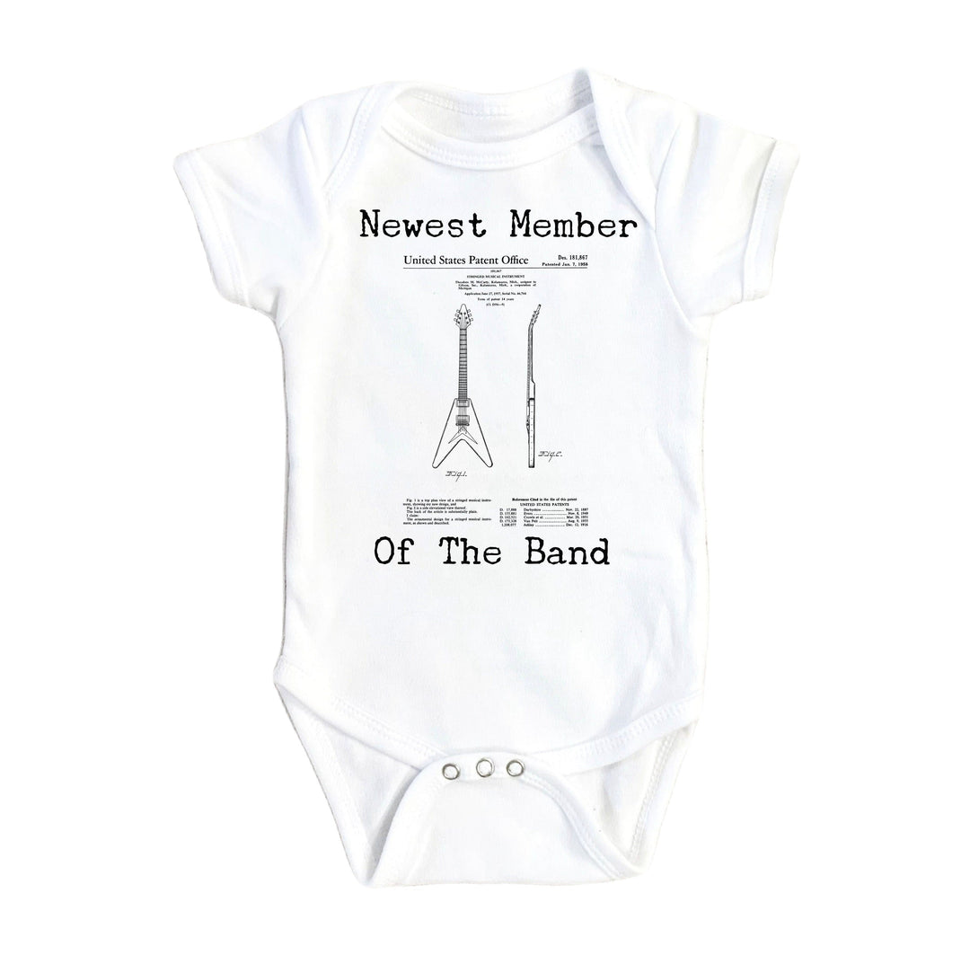 Guitar Patent - Baby Boy Girl Clothes Infant Bodysuit Funny Cute Newborn Onesie