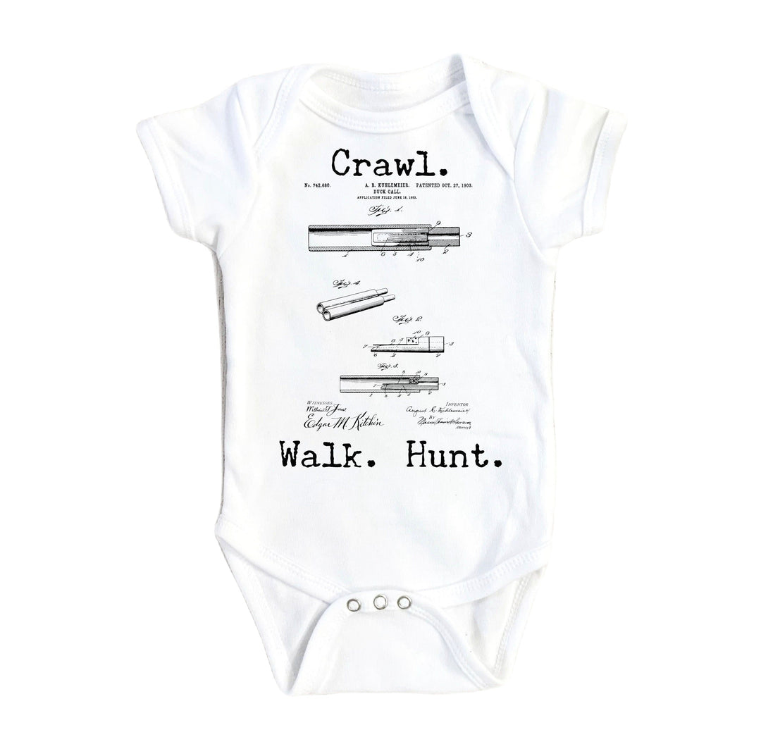 Duck Hunting Patent - Baby Boy Girl Clothes Infant Bodysuit Funny Cute Newborn Onesie