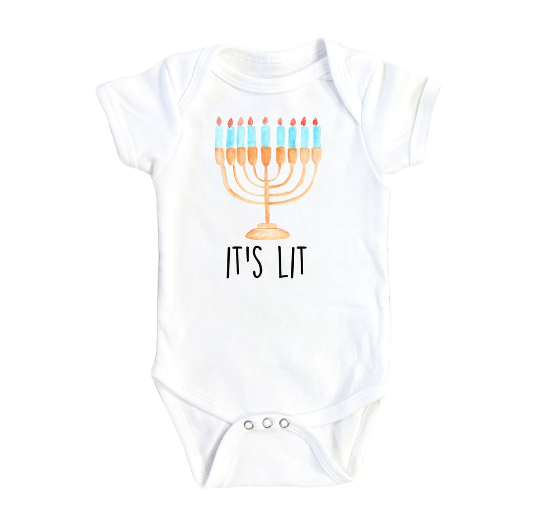 Hannukah Lit - Baby Boy Girl Clothes Infant Bodysuit Funny Cute Newborn Onesie