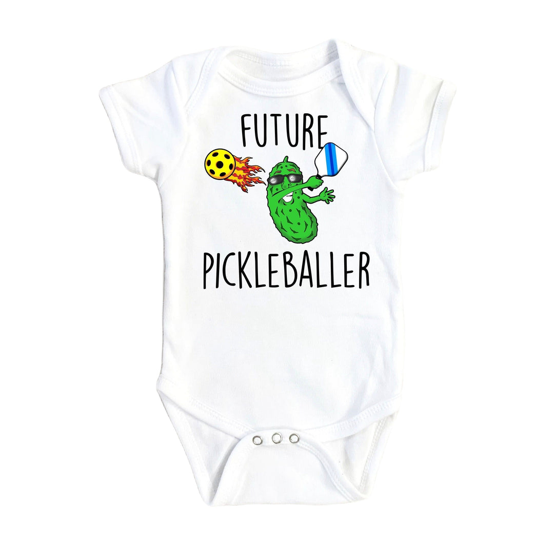 Pickleball Future - Baby Boy Girl Clothes Infant Bodysuit Funny Cute Newborn Onesie