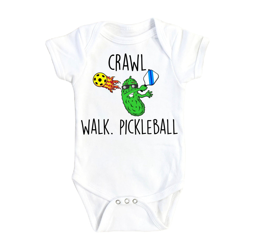 Pickleball Crawl - Baby Boy Girl Clothes Infant Bodysuit Funny Cute Newborn Onesie