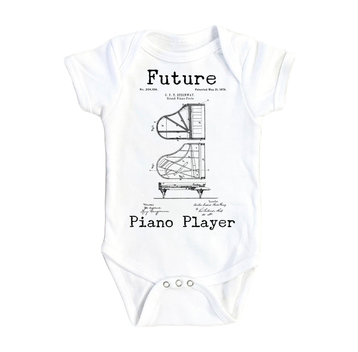 Piano - Baby Boy Girl Clothes Infant Bodysuit Funny Cute Newborn 1B Onesie