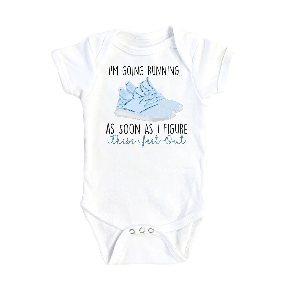 Running - Baby Boy Girl Clothes Infant Bodysuit Funny Cute Newborn 1C Onesie