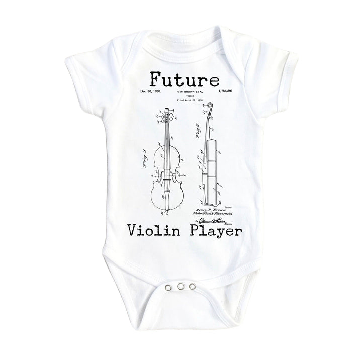 Violin Patent - Baby Boy Girl Clothes Infant Bodysuit Funny Cute Newborn Onesie