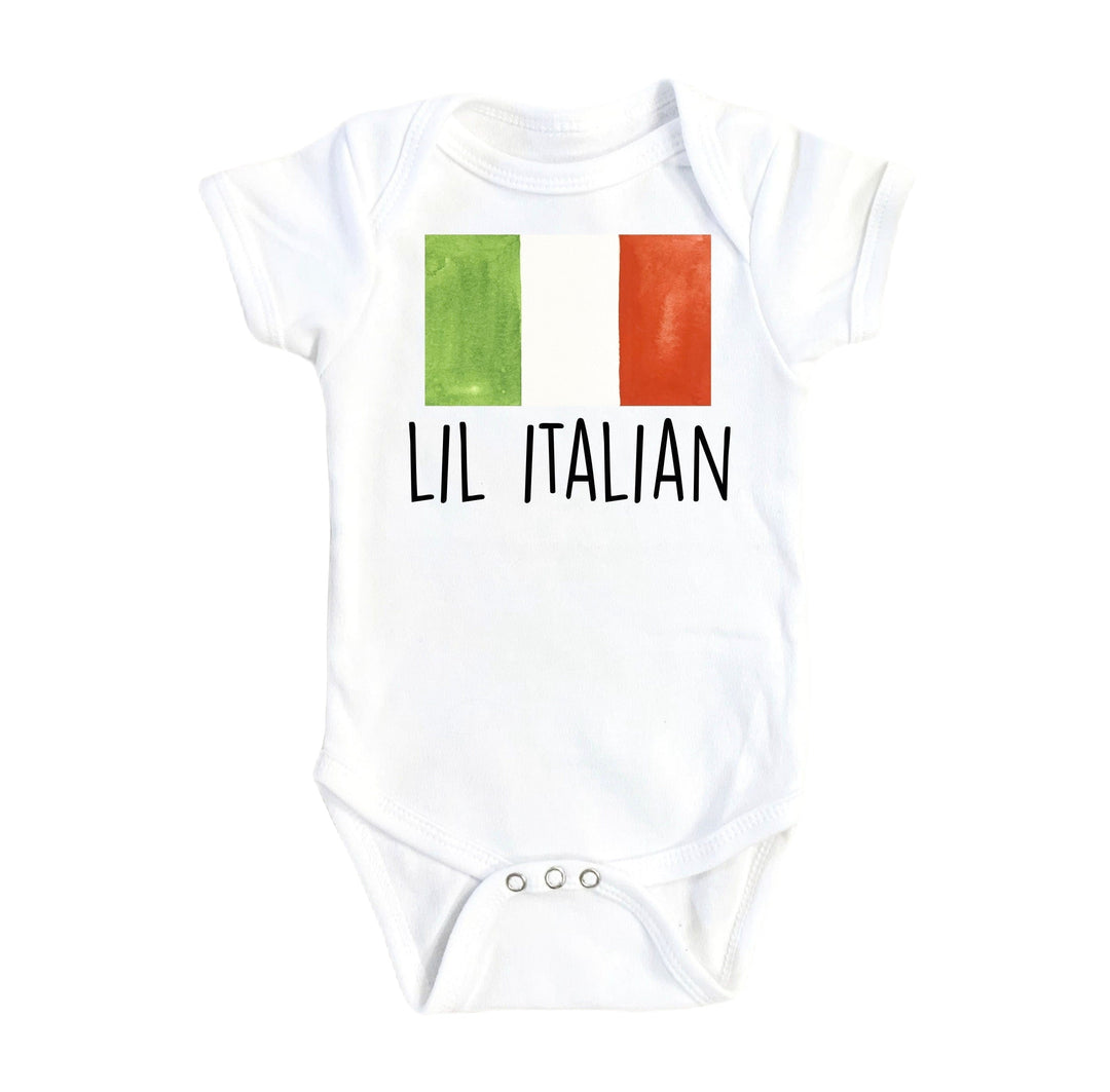 Little Italian Flag - Baby Boy Girl Clothes Infant Bodysuit Funny Cute Newborn Onesie