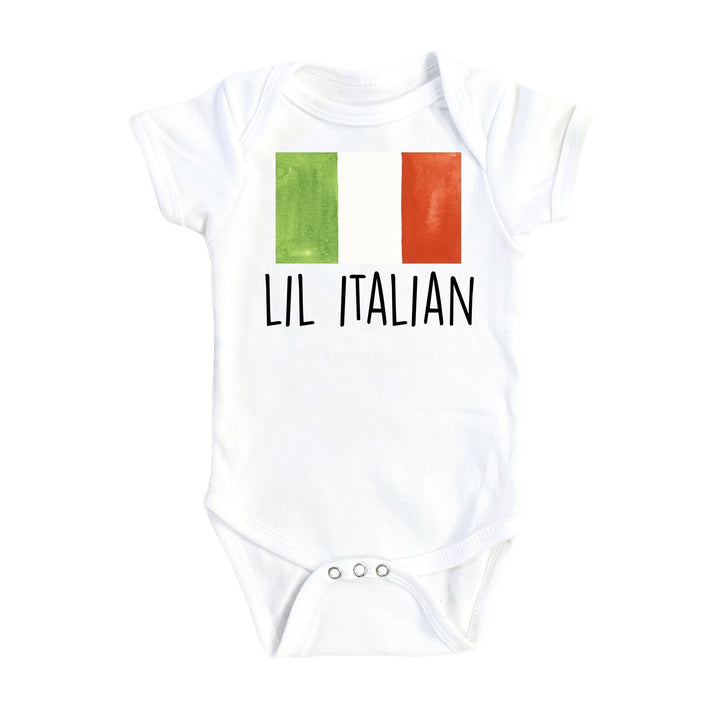 Little Italian Flag - Baby Boy Girl Clothes Infant Bodysuit Funny Cute Newborn Onesie