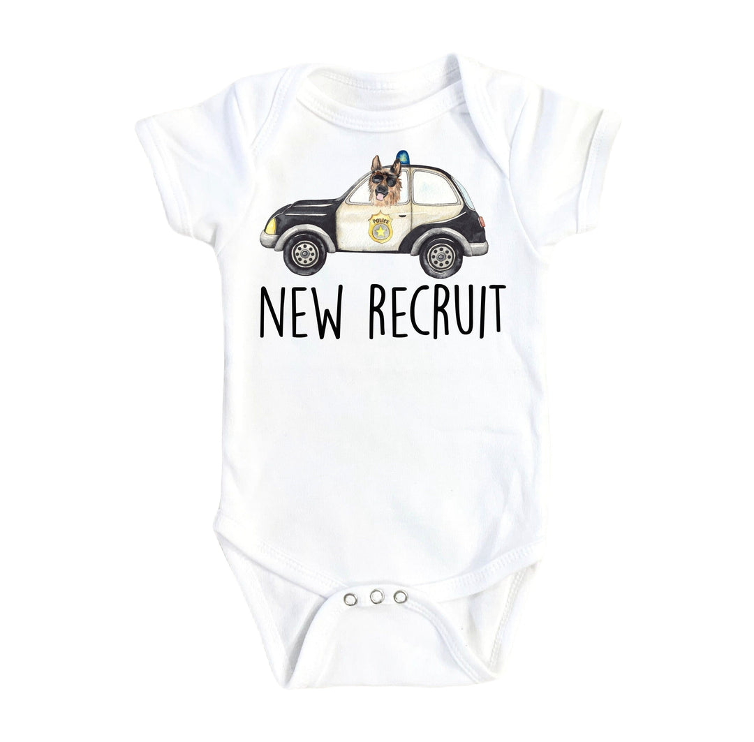 Police Recruit K9 - Baby Boy Girl Clothes Infant Bodysuit Funny Cute Newborn Onesie