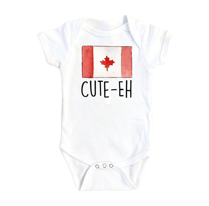 Canada Cute Eh - Baby Boy Girl Clothes Infant Bodysuit Funny Newborn Onesie