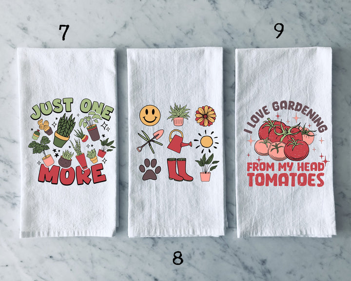 Garden Plant - Kitchen Tea Towel, Hand Dish, Housewarming, Funny, Friend, Gift