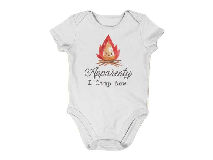 Camping Apparently - Baby Boy Girl Clothes Infant Bodysuit Funny Cute Newborn Onesie