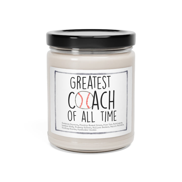 Baseball Great Coach - 9oz Soy Candle, Birthday,  Friend, Birthday Gift, Men Women