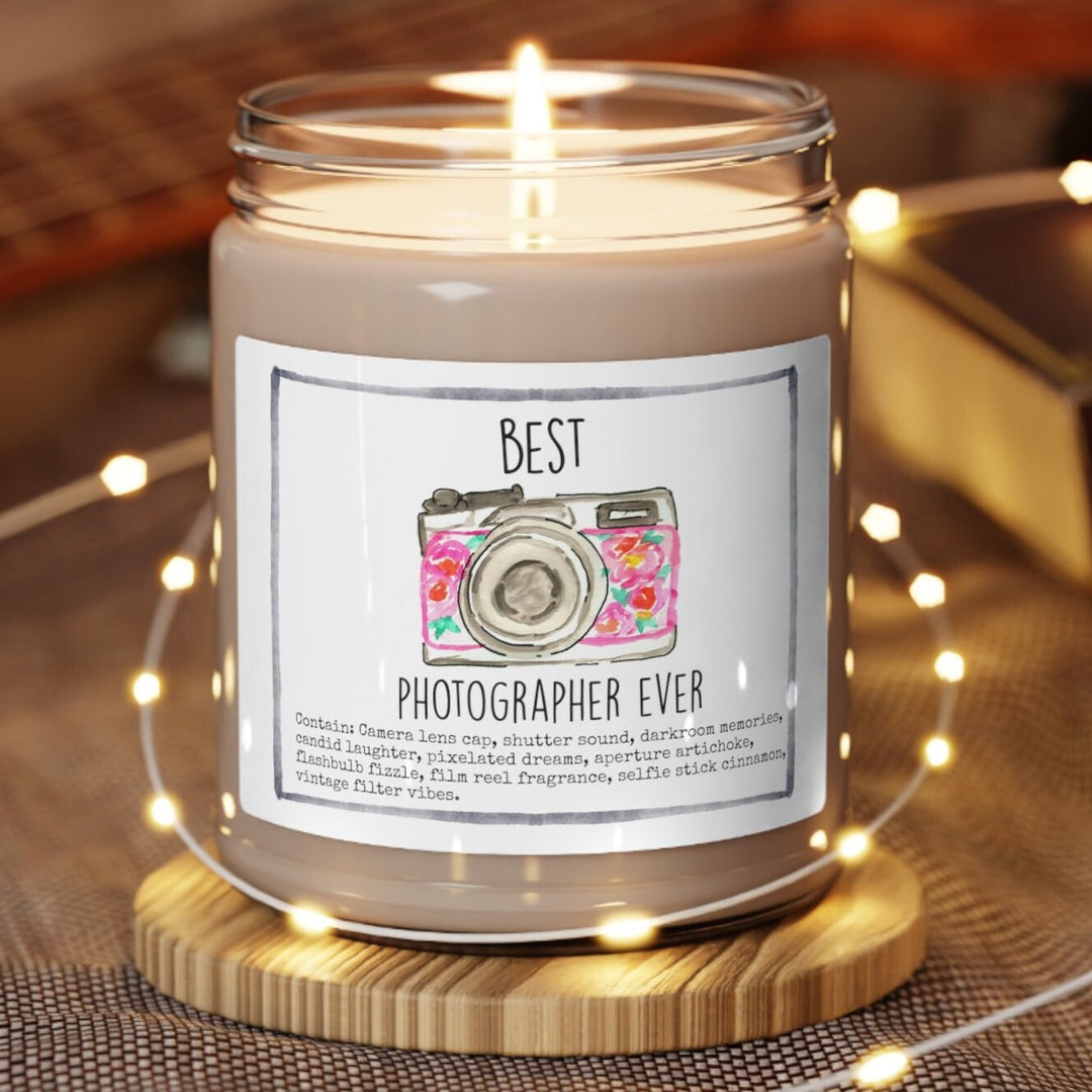 Photographer - 9oz Soy Candle, Birthday,  Friend, Birthday Gift, Men Women