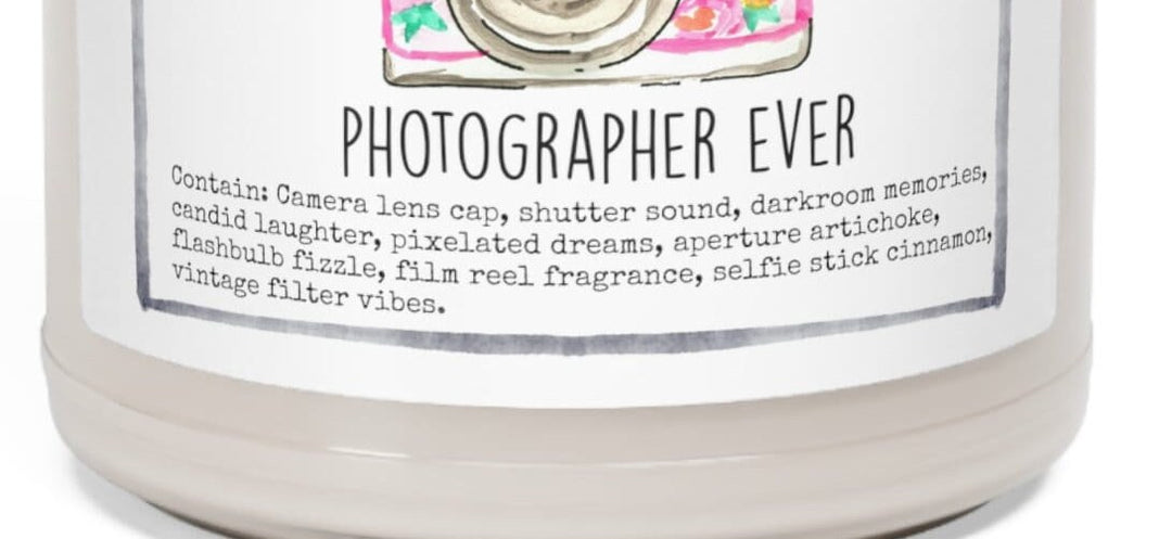 Photographer - 9oz Soy Candle, Birthday,  Friend, Birthday Gift, Men Women