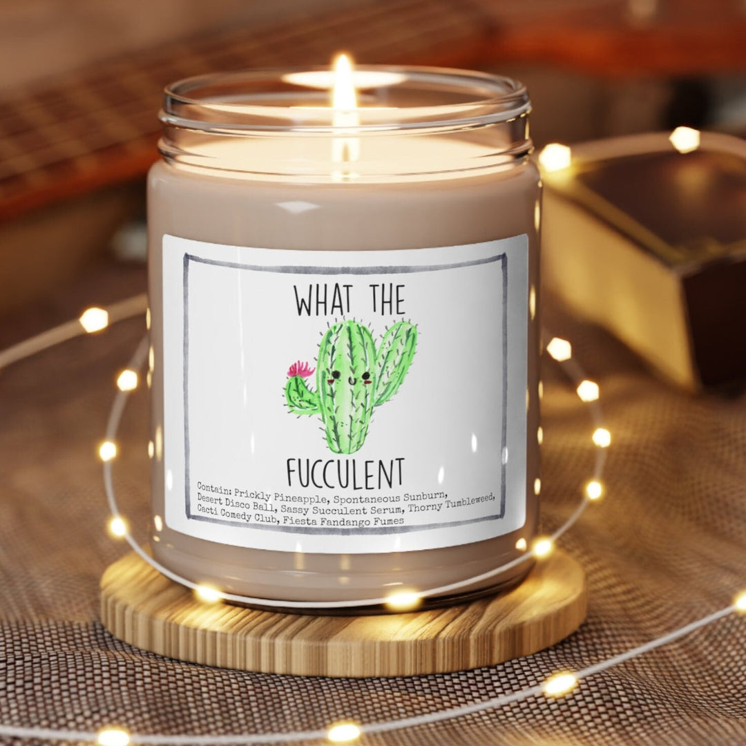 Cactus Succulent - 9oz Soy Candle, Birthday,  Friend, Birthday Gift, Men Women