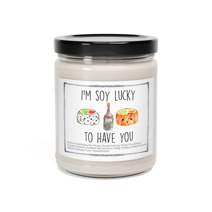 Thank You Sushi - 9oz Soy Candle, Birthday,  Friend, Birthday Gift, Men Women