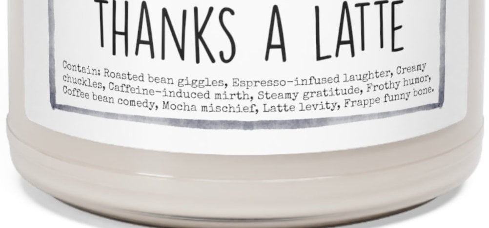 Coffee Thank You - 9oz Soy Candle, Birthday,  Friend, Birthday Gift, Men Women