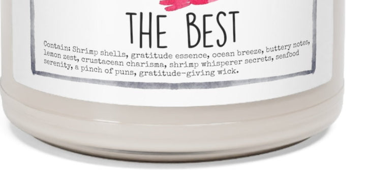 Shrimp Thank You - 9oz Soy Candle, Birthday,  Friend, Birthday Gift, Men Women