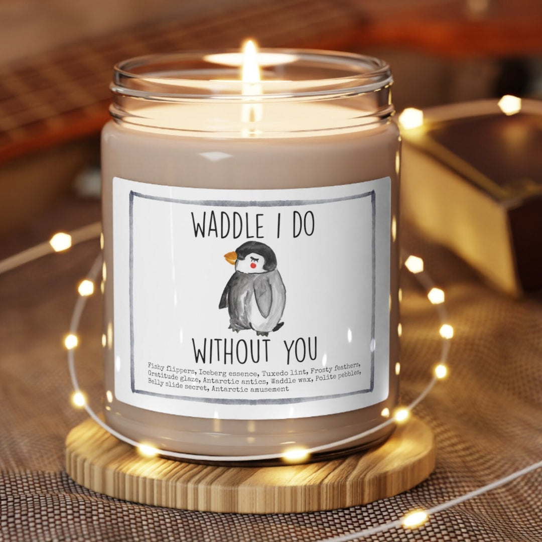 Penguin Thank You - 9oz Soy Candle, Birthday,  Friend, Birthday Gift, Men Women