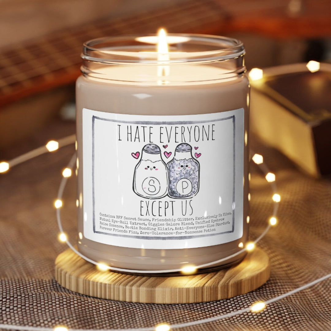 Best Friend Salt Pepper - 9oz Soy Candle, Birthday,  Friend, Birthday Gift, Men Women