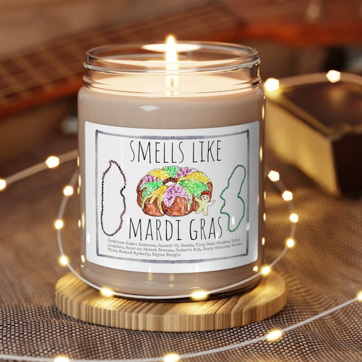 Mardi Gras - 9oz Soy Candle, Birthday,  Friend, Birthday Gift, Men Women 2