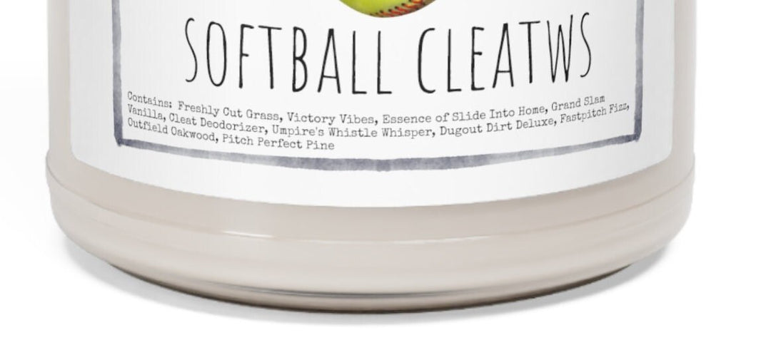 Softball - 9oz Soy Candle, Birthday,  Friend, Birthday Gift, Men Women