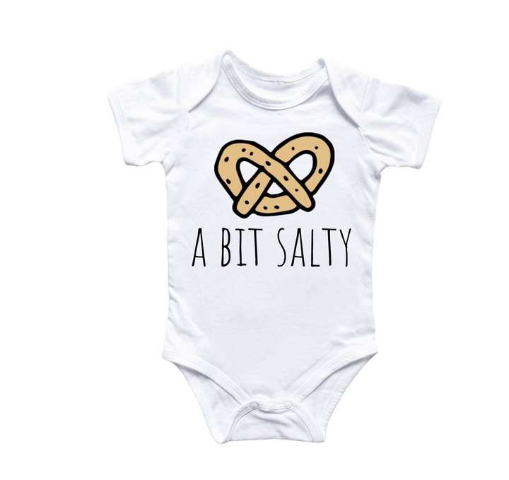 Pretzel Salty - Baby Boy Girl Clothes Infant Bodysuit Funny Cute Newborn Onesie