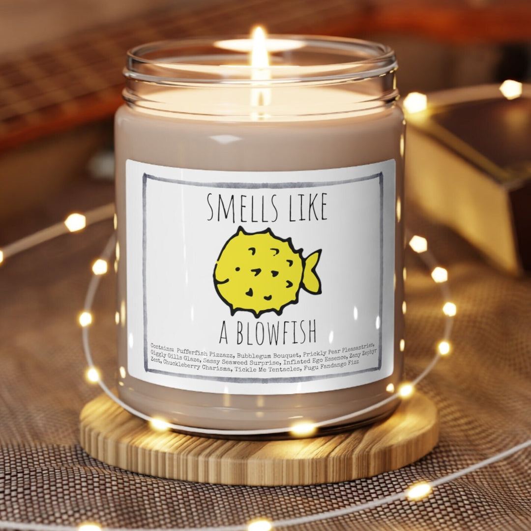 Blowfish Fish - 9oz Soy Candle, Birthday,  Friend, Birthday Gift, Men Women